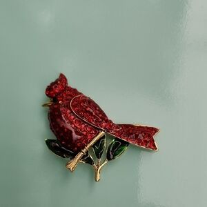 Red Cardinal Brooch